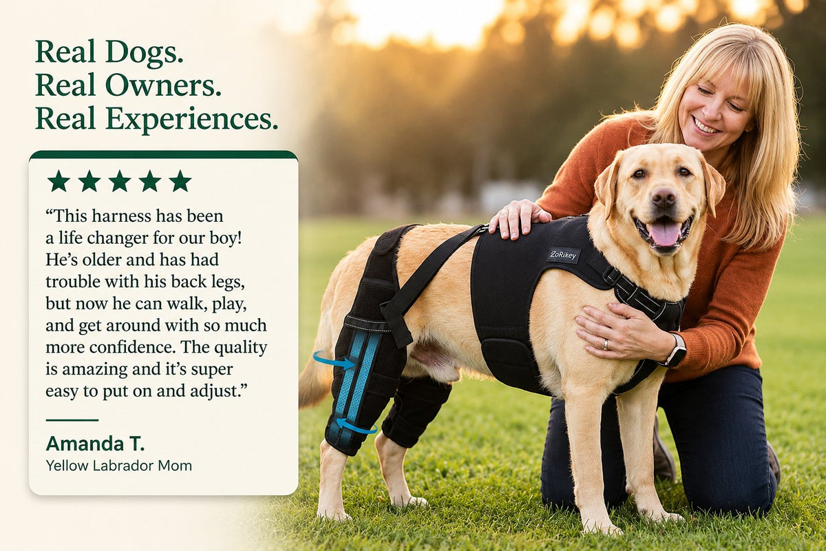 Dual Hind Leg Dog Knee Brace – Rear Leg Support